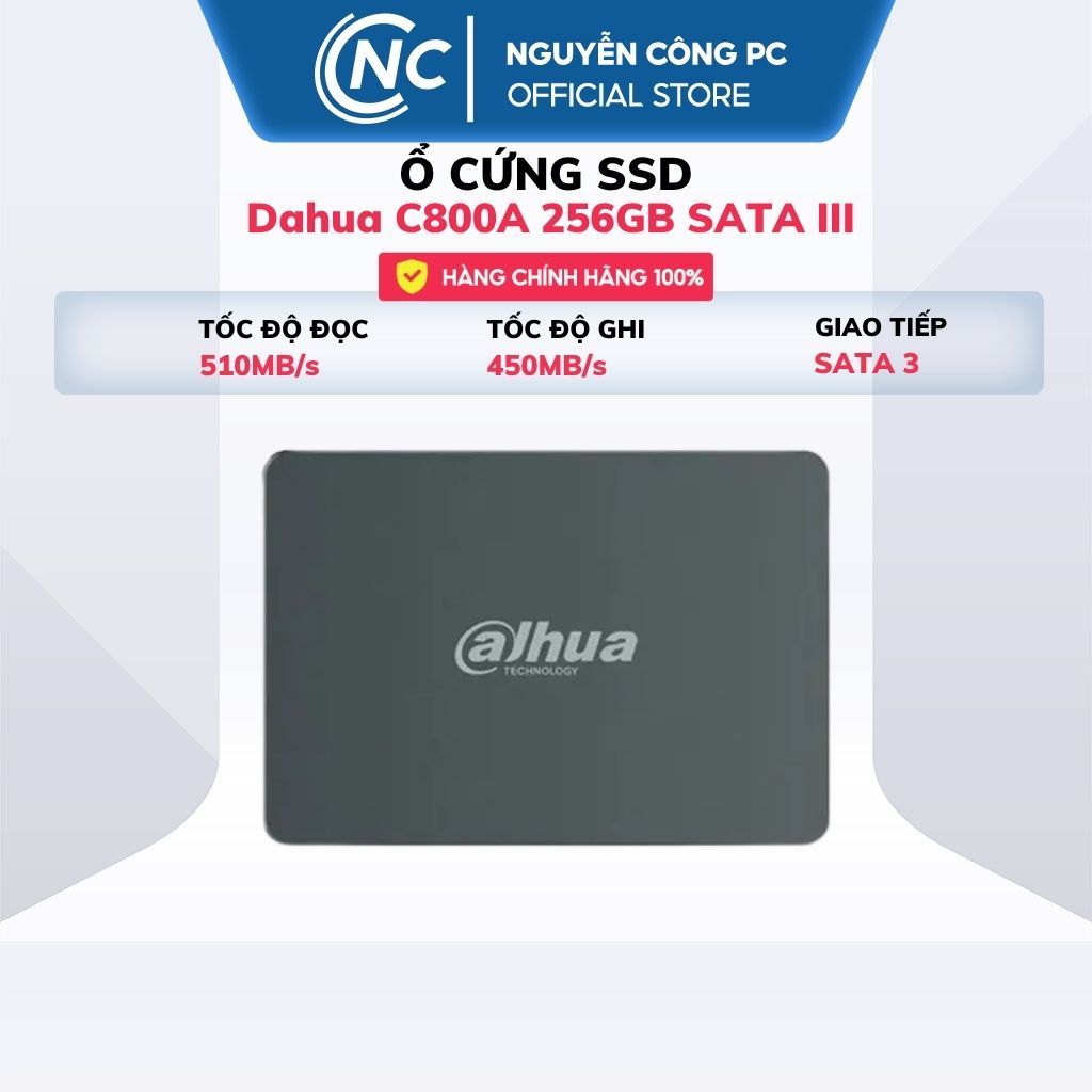 Ổ cứng SSD Dahua C800A 256GB SATA III (DHI-SSD-C800AS265G) - BH 36 tháng