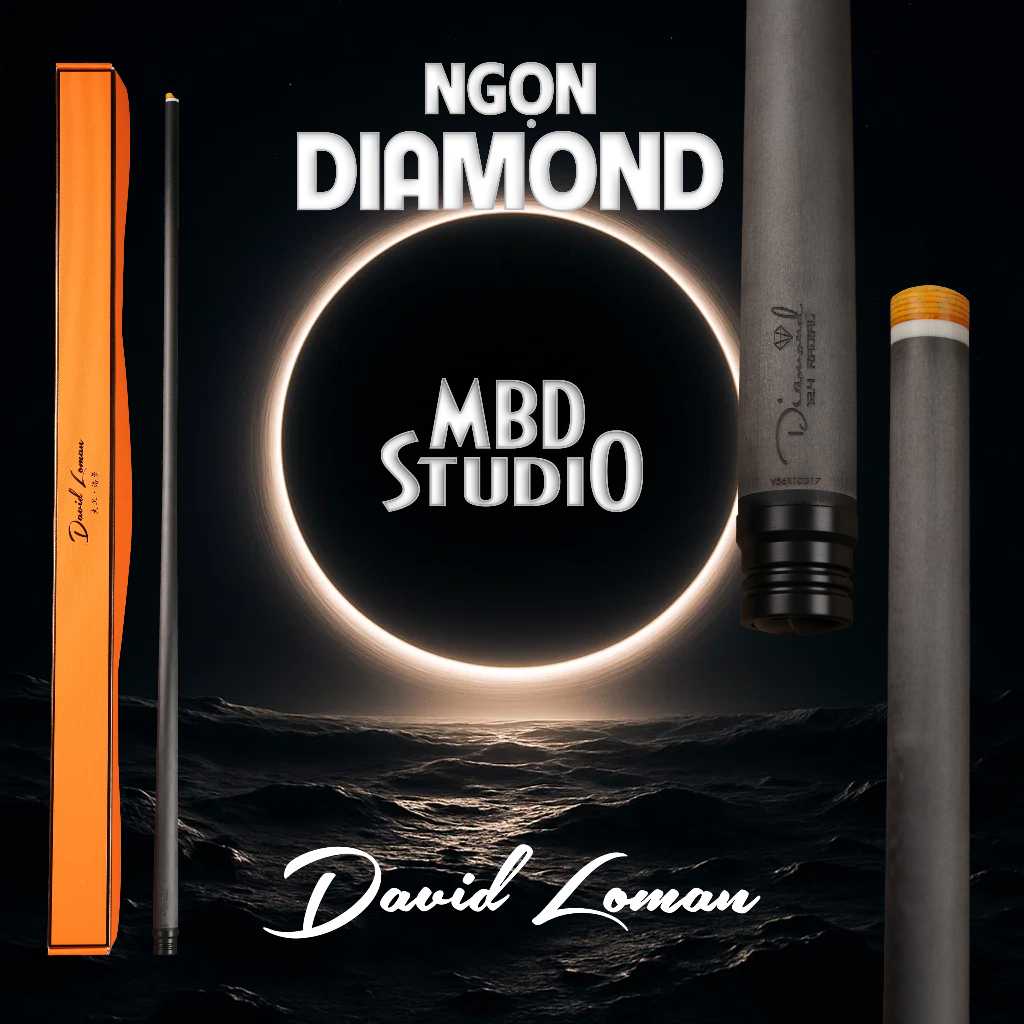 Ngọn Carbon David Loman DIAMOND Chính Hãng, Ngon cơ Bida Ngon Nhất phân khúc 10m  - Mạnh Bóng Đêm St