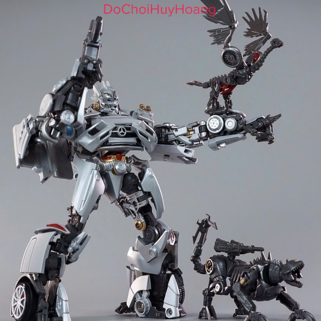Mô hình robot Soundwave kèm thú chim và sói cao 17cm MH02
