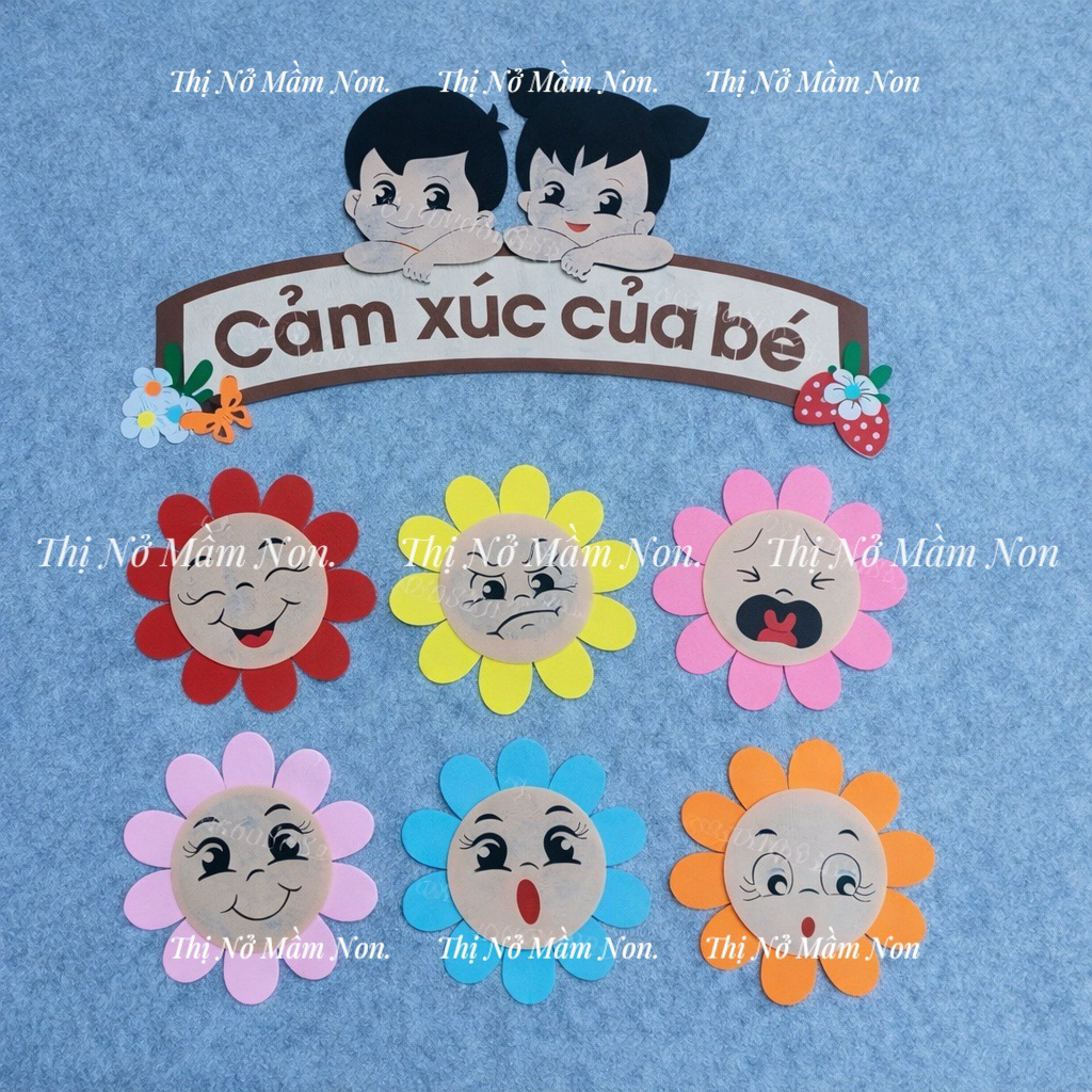 Cảm xúc của bé tranh góc mầm non steam