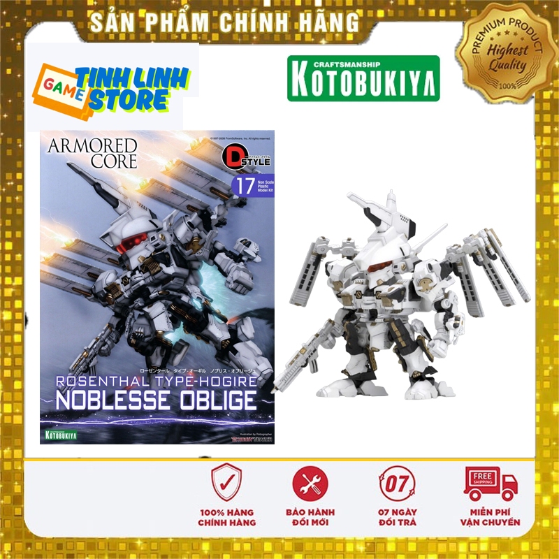 Mô Hình Lắp Ráp Kotobukiya D-Style No.17: Noblesse Oblige - Đẳng Cấp Mecha SD