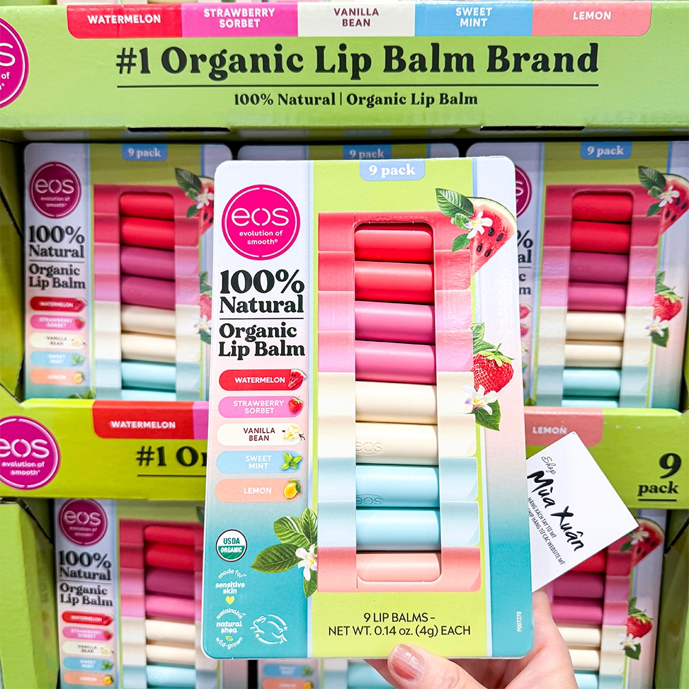 [NHIỀU MÙI] [MADE IN USA] Dưỡng môi EOS Organic - 4g