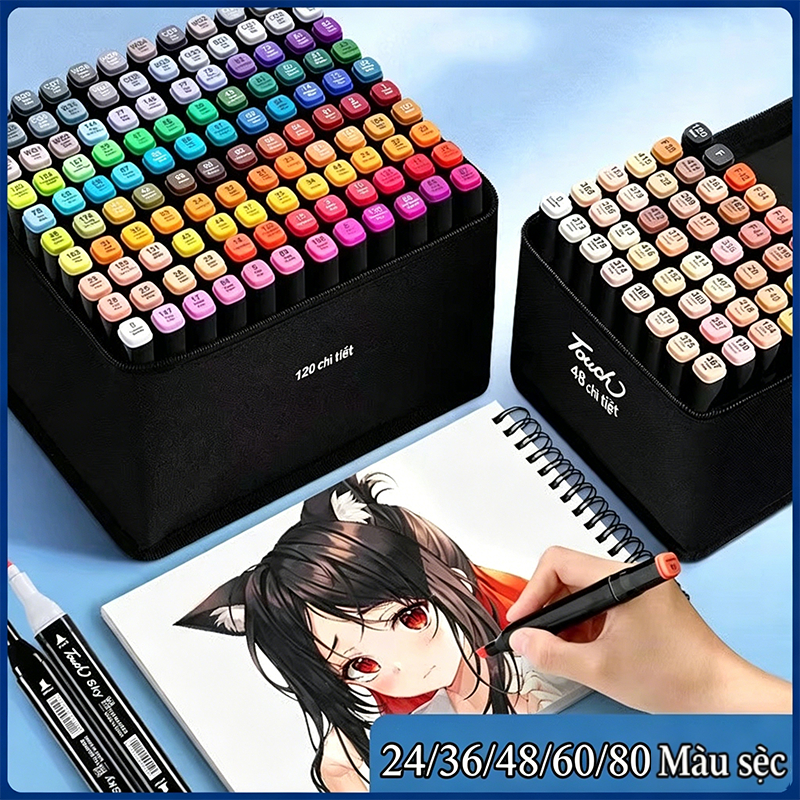 Bộ bút marker Bút màu marker Bút marker 2 đầu Bút màu Touch mark Bút marker Touchliit