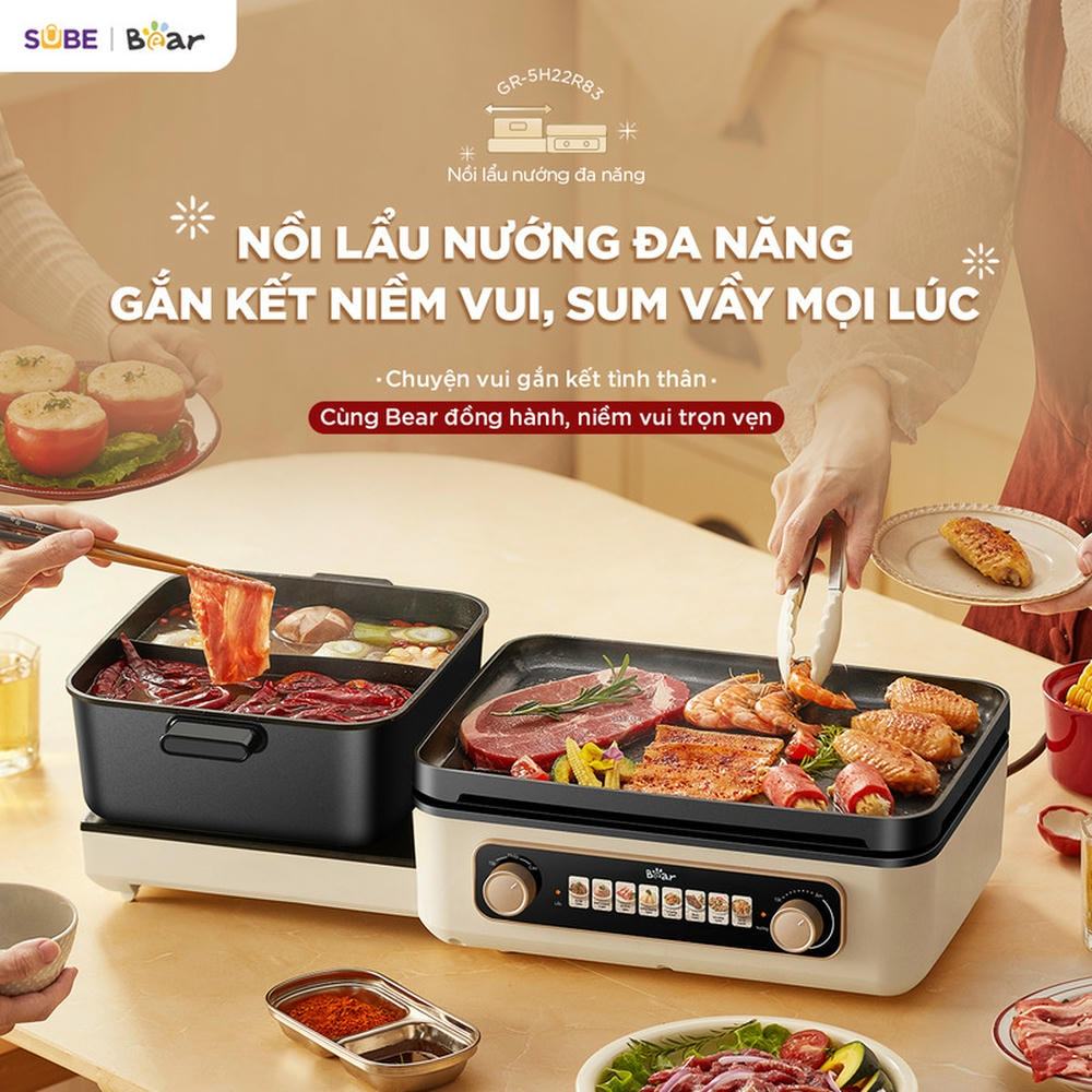 Nồi lẩu nướng đa năng Bear GR-5H22R83