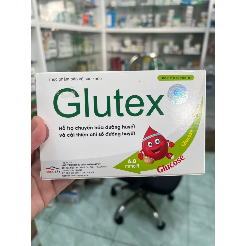 Glutex Hộp 30v - Hỗ trợ hạ đường huyết, cải thiện biến chứng tiểu đường