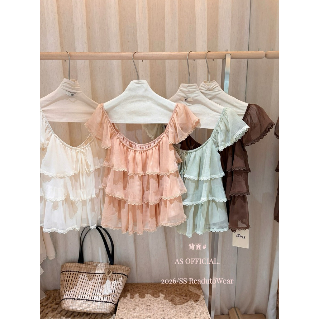 𝑩𝒚 𝑵𝒉𝒖𝑵𝒈𝒐𝒄 x AS| Áo bèo tầng mây 5 màu ( sẵn nâu,hồng cam, xanh mint, cam S, trắng M) - 28012