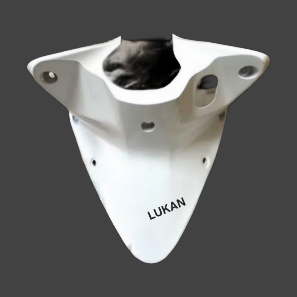 Nhựa ốp yếm khóa giữa baga xe WAVE S110, RSX.... Trắng zin Honda