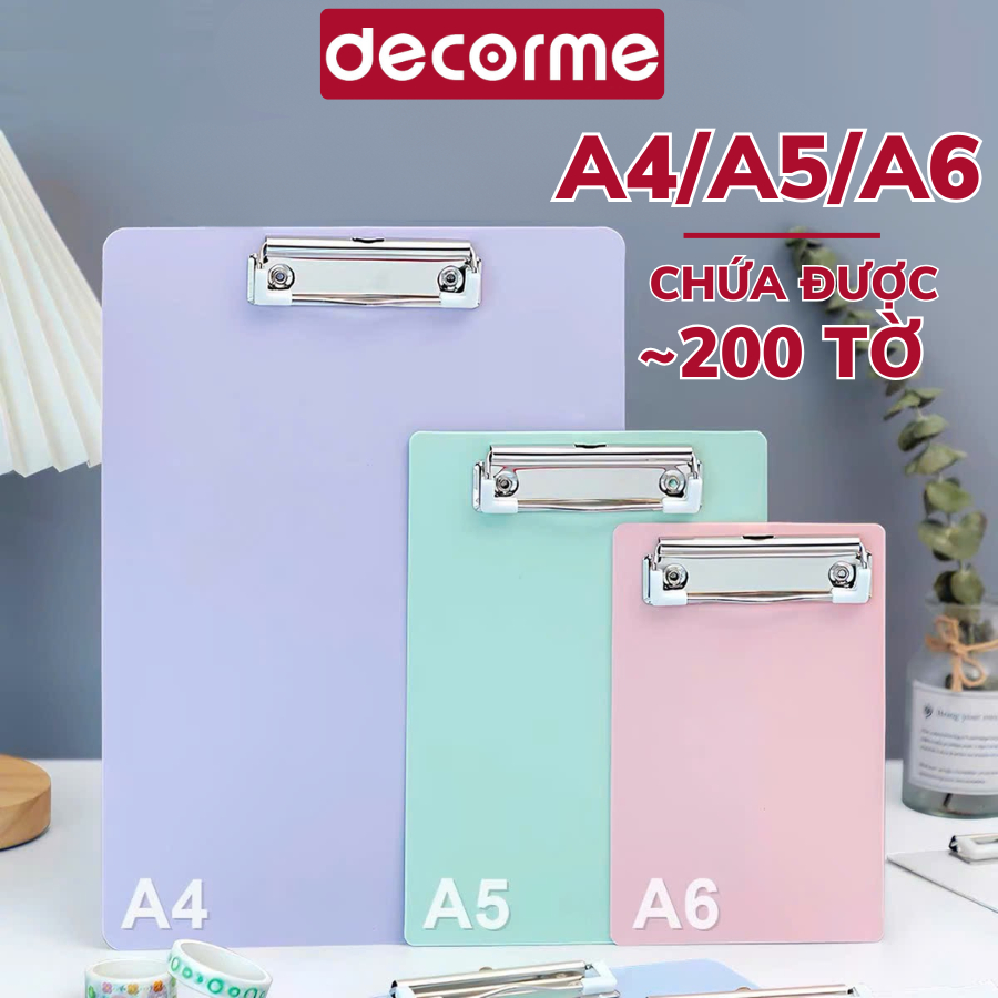 File kẹp tài liệu A4 B5 A5 bìa trình ký pastel đựng tài liệu Decorme Dành Cho Học Sinh Túi Kẹp Hồ Sơ