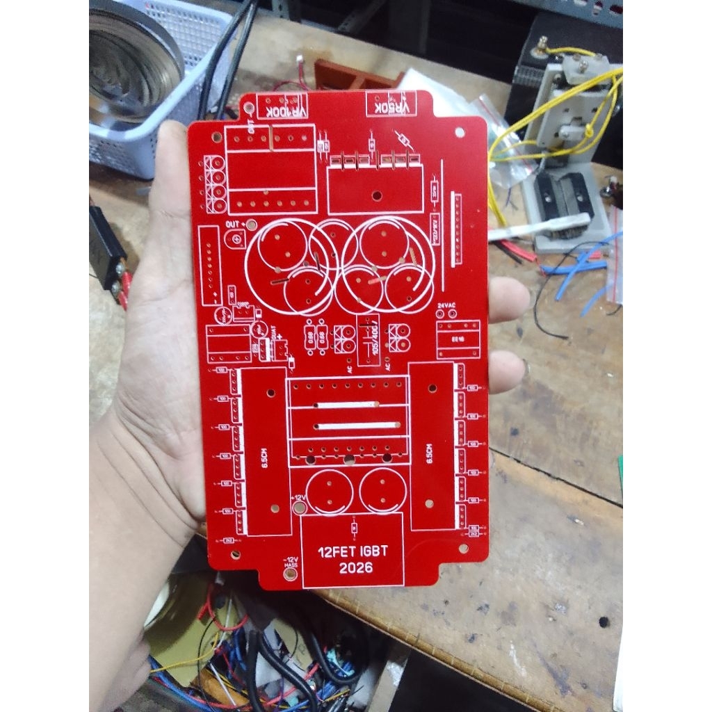 Mạch kích 12 FET nhỏ IGBT 2026 – PCB đỏ dày, mạch công suất cao