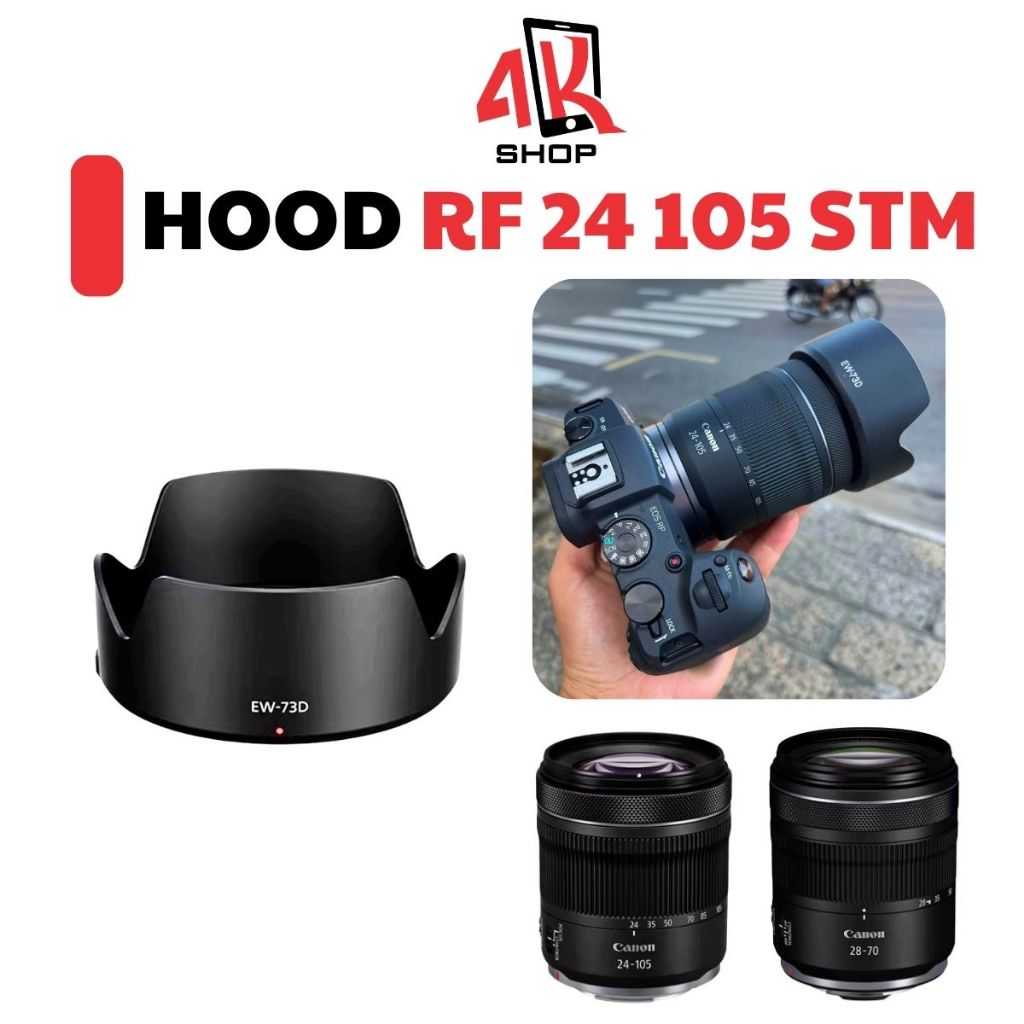 Hood loa che nắng EW-73D cho Canon RF 24-105mm F4-7.1 IS STM RF 28 70 F2.8 STM