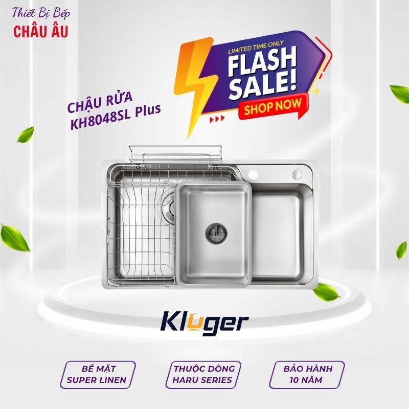 Chậu rửa chén Kluger KH8048SL Plus – Mang đậm phong cách tối giản chuẩn Nhật