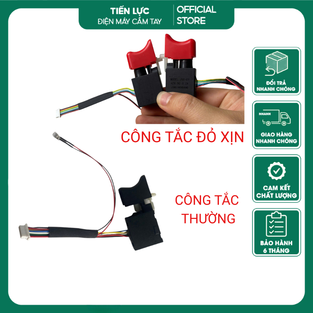Công Tắc Có Điều Tốc Cho Máy Siết Bulong,Chuyên vít,Khoan từ 13mm Không Chổi Than
