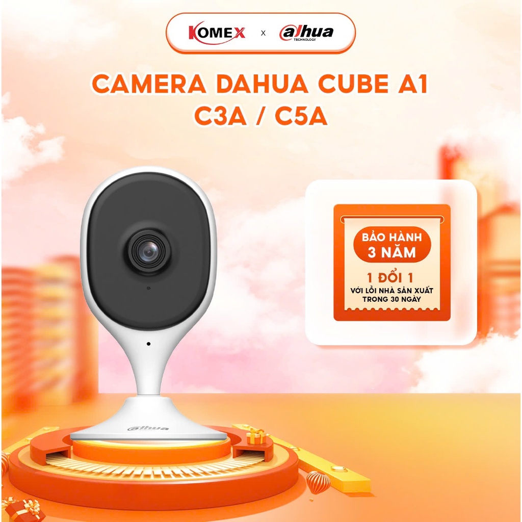 Camera DAHUA trong nhà cố định Cube A1 DH-C3A / DH-C5A đàm thoại 2 chiều phát hiện chuyển động