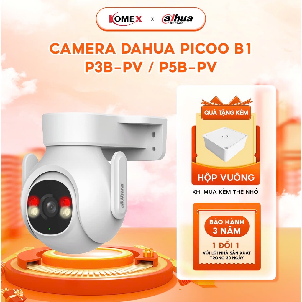 Camera DAHUA ngoài trời Picoo B1 DH-P3B-PV / DH-P5B-PV đàm thoại 2 chiều IP66 giám an ninh gia đình