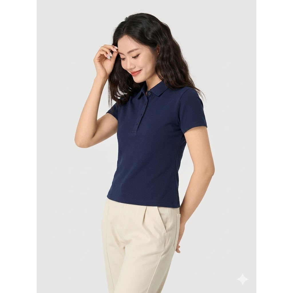 Áo Polo Nữ Yody Regular Cổ Ép Có Xẻ Tà Mềm Mại