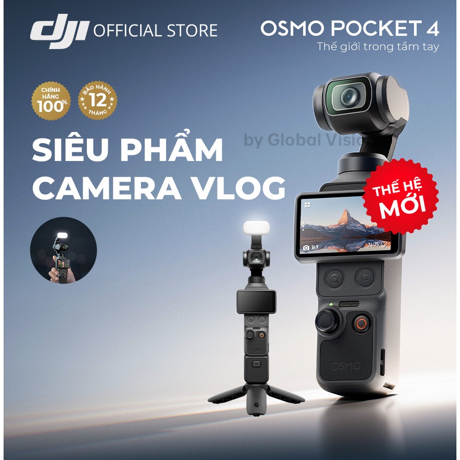 DJI Osmo Pocket 4 gimbal tích hợp camera chất lượng cao, bộ nhớ trong 107GB - Hàng chính hãng (DJI OP4) | BigBuy360 - bigbuy360.vn