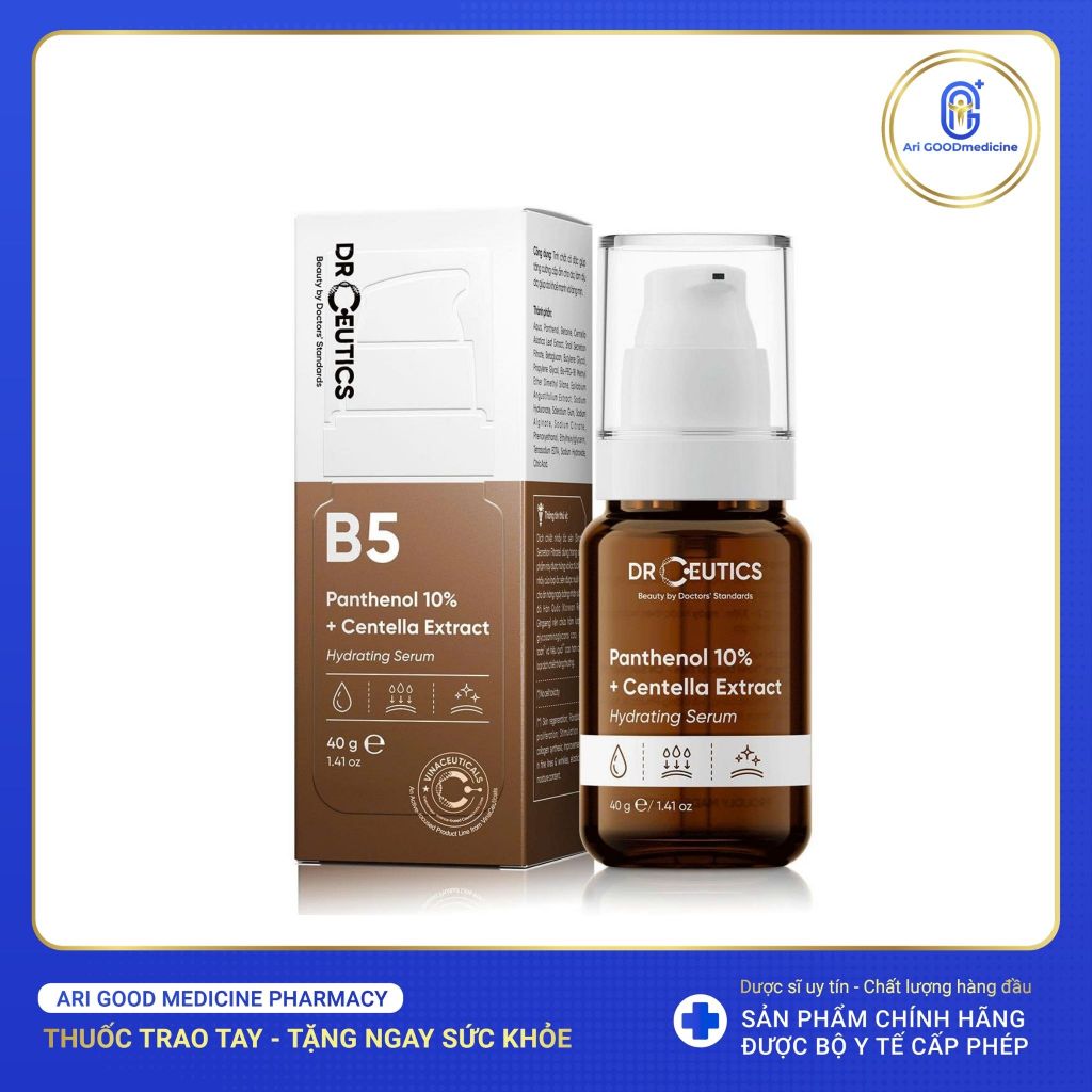 DrCeutics B5 Basic (10% B5) PANTHENOL 10% + Cấp ẩm cơ bản, phục hồi nhẹ nhàng, làm dịu da.