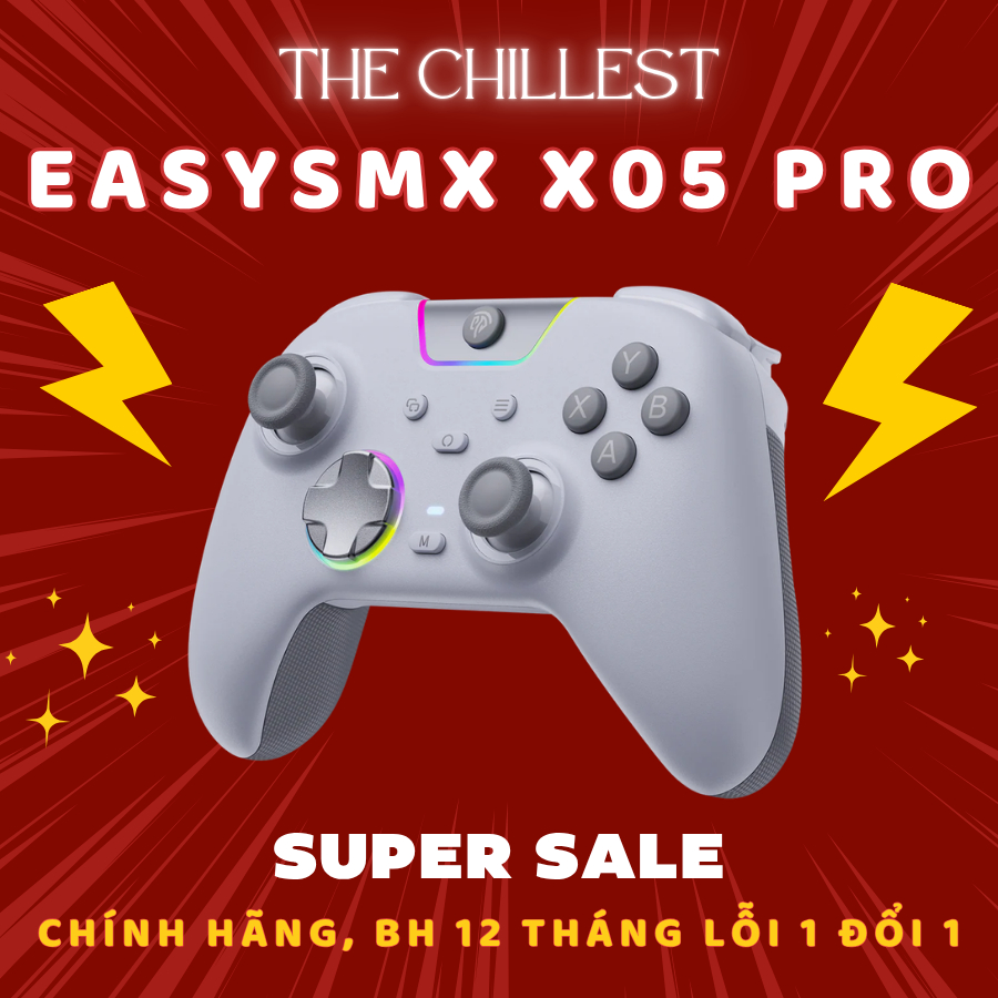 Tay cầm chơi game EasySMX X05 Pro – Joystick Hall Effect, Cò rung 2 tầng, Polling rate 1000Hz, chống