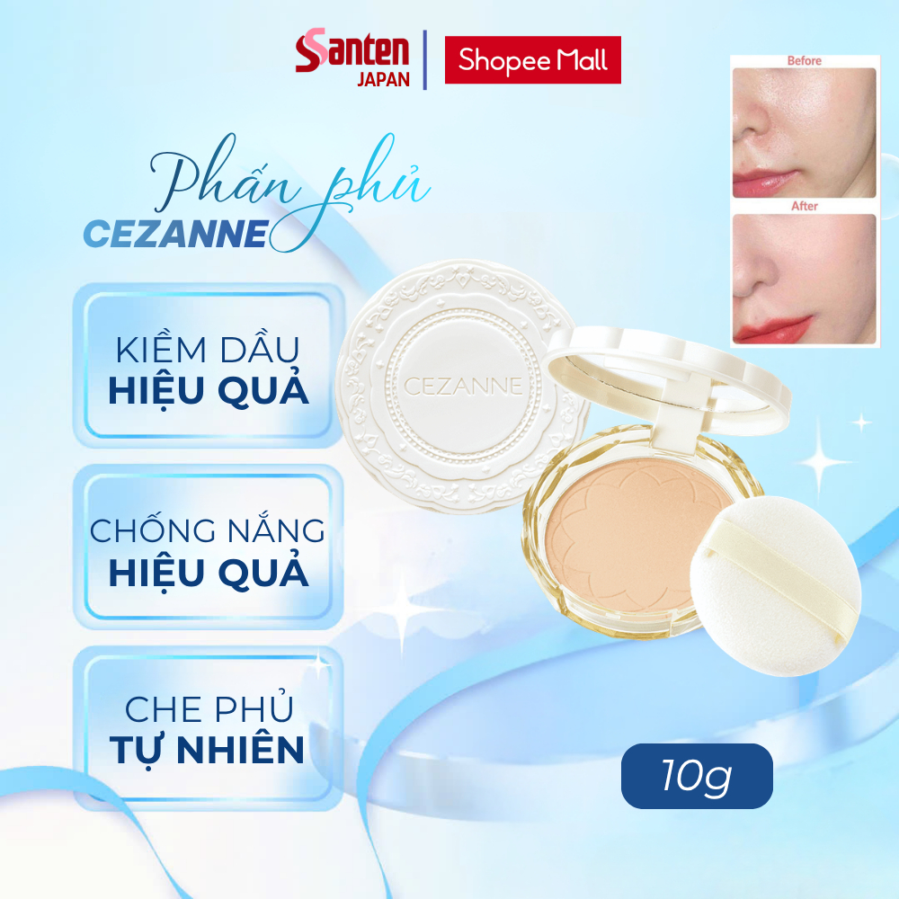 Phấn Phủ Cezanne Siêu Mịn Che Phủ Lỗ Chân Lông - Cezanne UV Silk Cover Powder SPF50+ PA++++