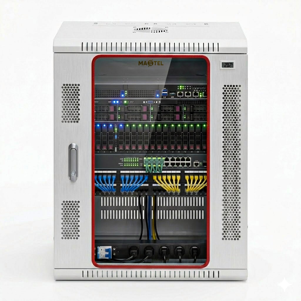 Tủ rack treo tường 15UD600 Maxtel – MTWR-15U600