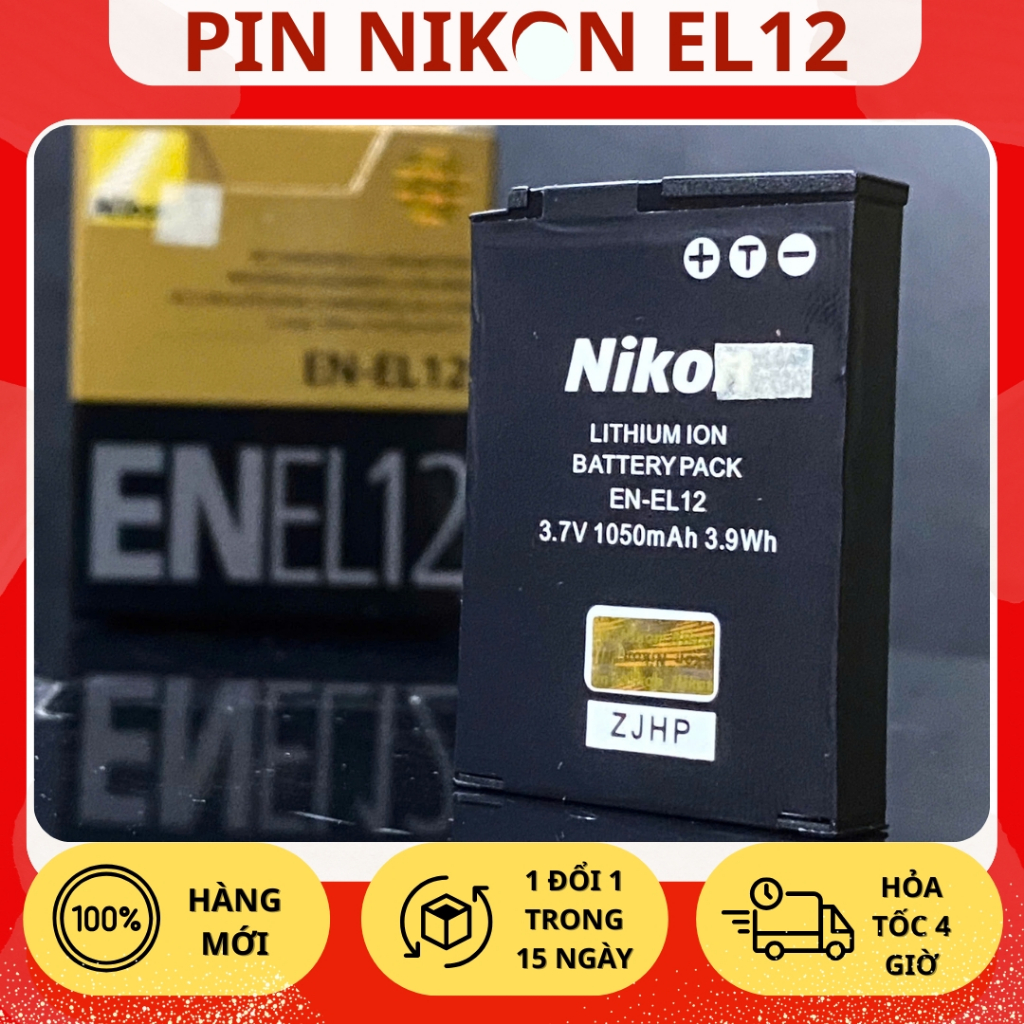 Bộ Sạc, Pin Nikon EL12 cho Nikon Coolpix P300, P310, P330, P340 Chất Lượng Cao