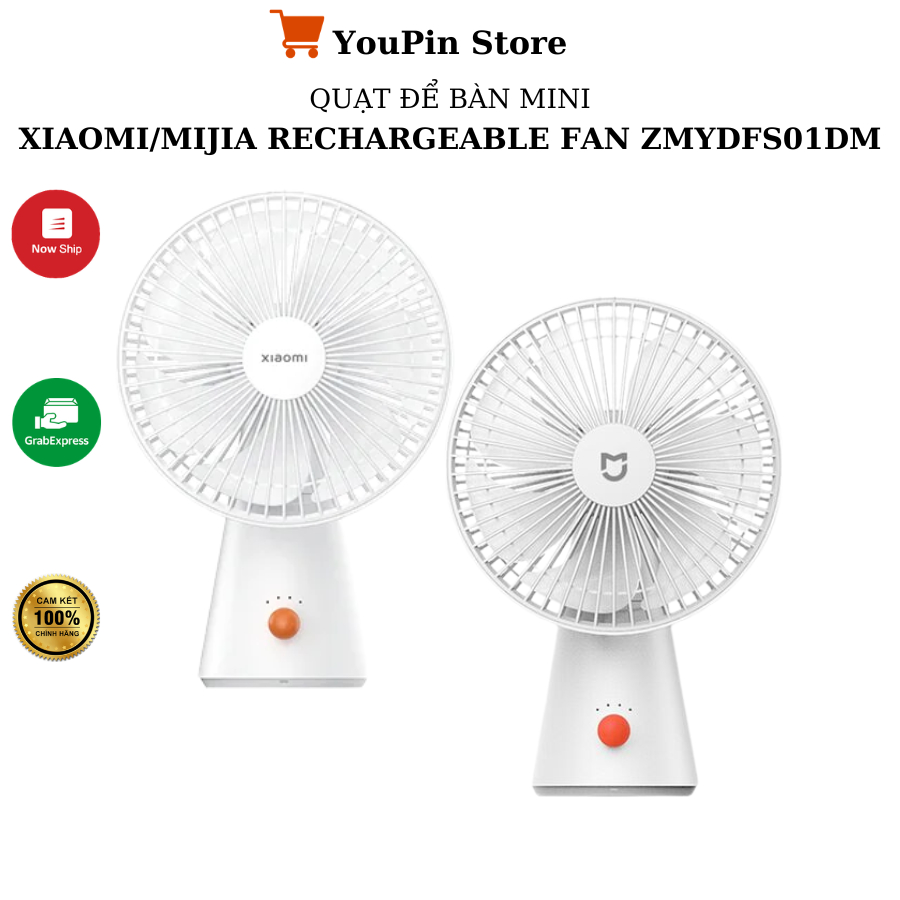 Quạt để bàn Xiaomi Mijia ZMYDFS01DM 10W, pin 4000mAh - Bảo hành 3 tháng