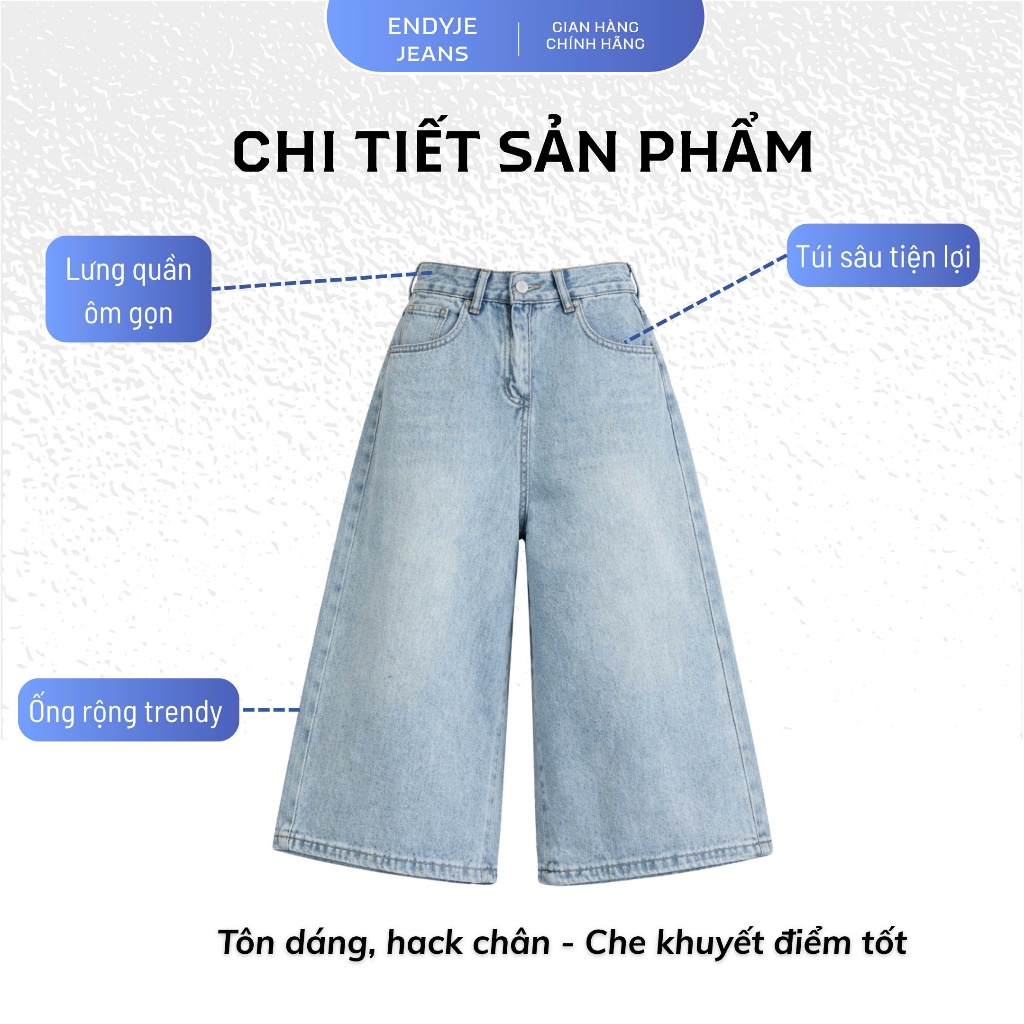 Quần jeans lửng nữ lưng cao ống rộng, quần bò unisex phong cách thời trang năng động dễ phối đồ ED29 | BigBuy360 - bigbuy360.vn