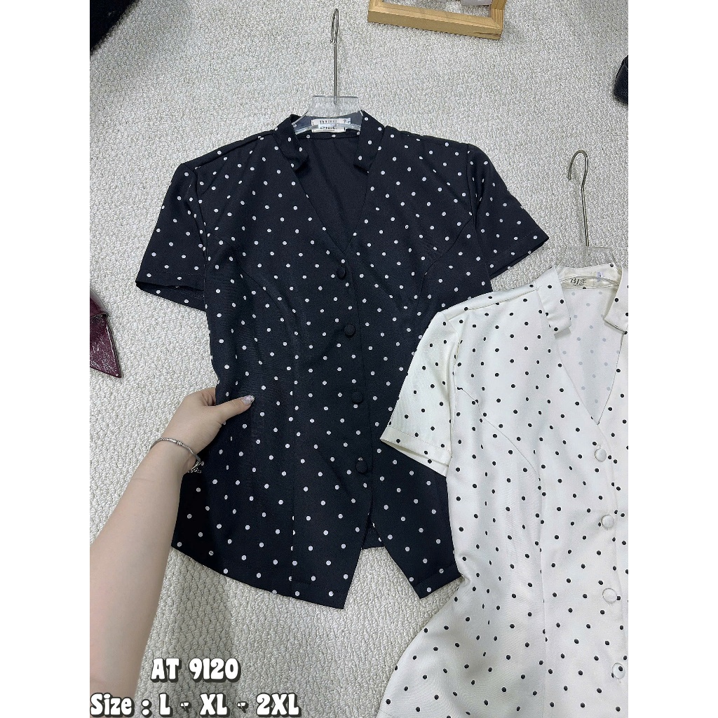 Áo Peplum cổ tàu tay ngắn 2KJeans Bigsize 55kg-90kg, chất cotton hàn mướt hàng cao cấp AT9120 | BigBuy360 - bigbuy360.vn