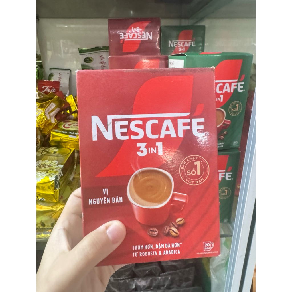 NesCafe Xanh / Đỏ Hộp 20Gói 320g (Vị Nguyên Bản / Vị Rang Đậm)