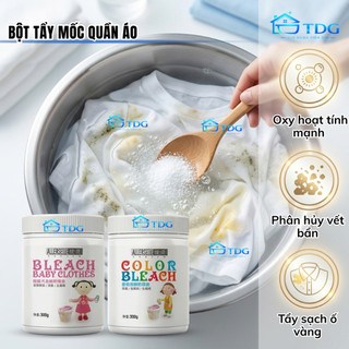 Bột Tẩy Trắng Quần Áo Màu Áo Trắng Bleach Baby Clothes Đánh Bay Vết Mốc Ố Vàng Không Làm Phai Màu HH139