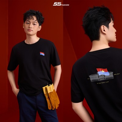 Áo Thun Việt Nam 5S FASHION Unisex Chất Cotton Mềm Mát, Thiết Kế Trẻ Trung U0ATS26050