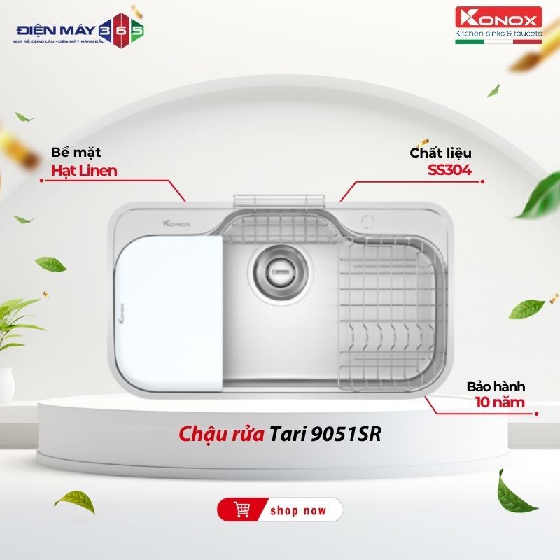 Chậu Rửa Bát Konox TARI 9051SR - Thiết Kế Sang Trọng Nâng Tầm Gian Bếp