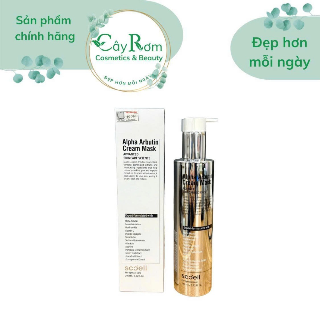 [SCCELL] Mặt Nạ Ủ Trắng Dưỡng Da Scell Radiance Cream Mask 240ml