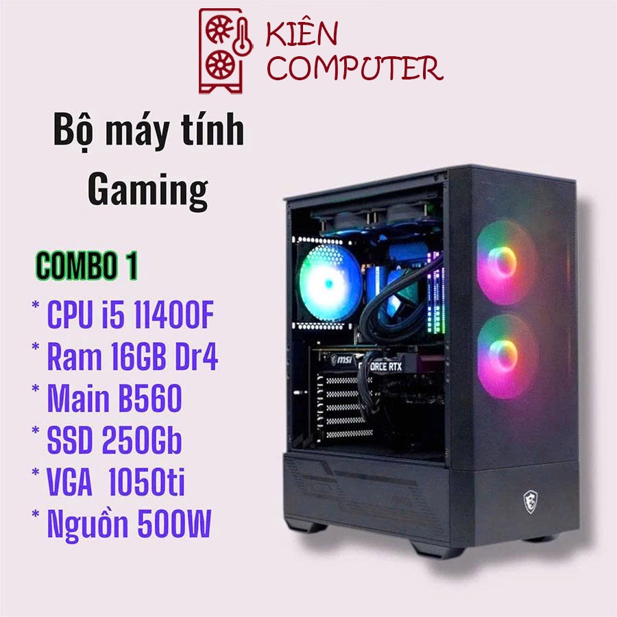 BỘ MÁY TÍNH GAMING CORE I5 11400F | B560 | RAM 16G | VGA RTX 2060 | SSD 250G