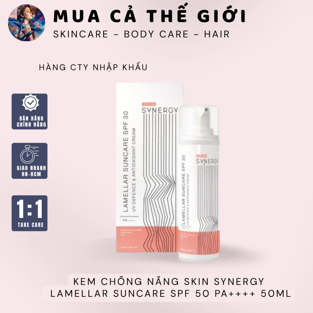 [HÀNG CÔNG TY] Kem Chống Nắng Skin Synergy Lamellar Suncare SPF 50 PA++++ 50ml