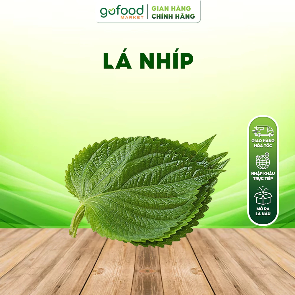 [Laifarm] GOFOOD - Lá Kê Nhíp - Lá Mè - Lá Vừng Hàn Quốc Ăn Kèm Thịt Nướng Kiểu Hàn Hoặc Cuộn Gỏi Cu