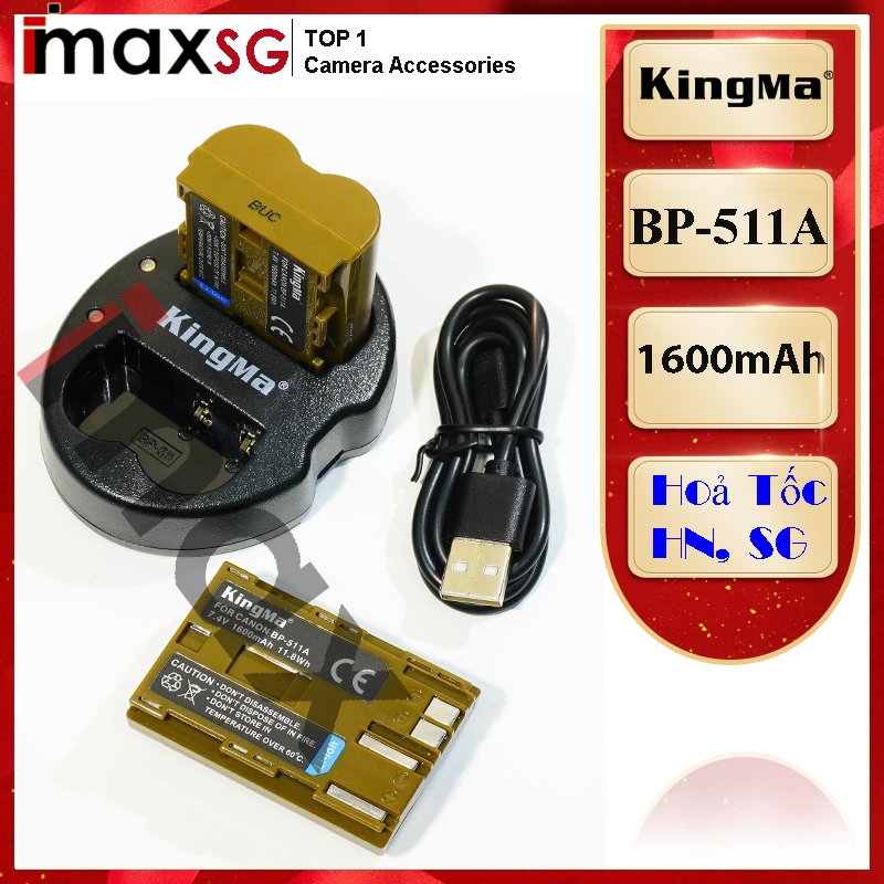 PIN SẠC MÁY ẢNH KINGMA BP-511 - HÀNG CHÍNH HÃNG