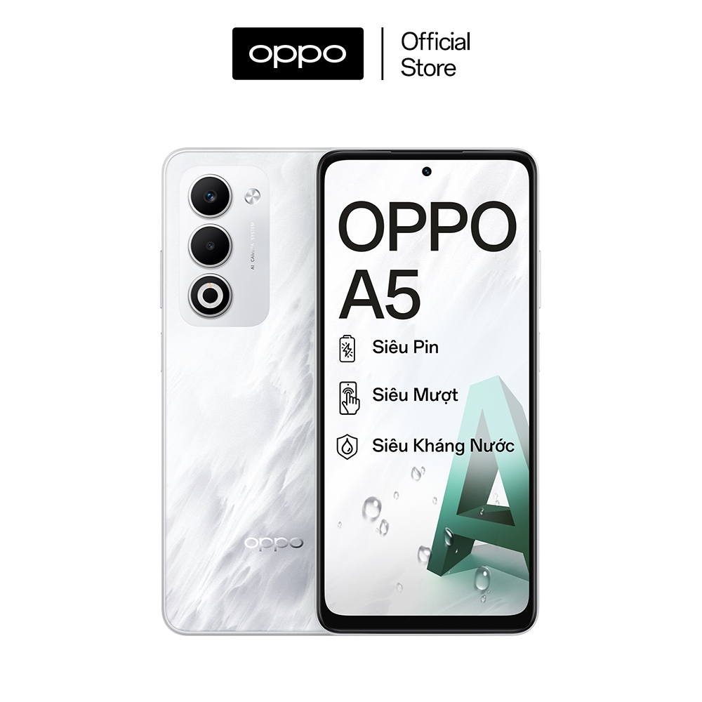 Điện thoại OPPO A5 6GB/128GB pin 6000mAh, có nhân bản ứng dụng, 2 sim, chống va đập - Hàng chính hãng | BigBuy360 - bigbuy360.vn