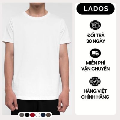 Áo thun trơn nhiều màu tay ngắn LADOS-59202 chất vải mềm mại thấm hút tốt
