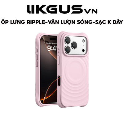 Ốp Lưng Ripple Chính Hãng BIG Chống Vân, Chống Sốc Cao, Sạc Không Dây Dành Cho 12-17Promax