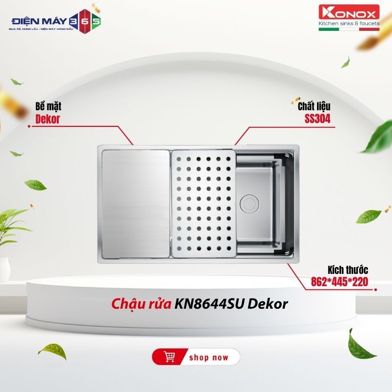 Chậu Rửa Chén Konox Dekor KN8644SU – Thiết Kế Sang Trọng Dễ Lắp Đặt