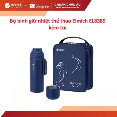 Bộ bình giữ nhiệt thể thao Elmich EL8389NB/BK kèm túi