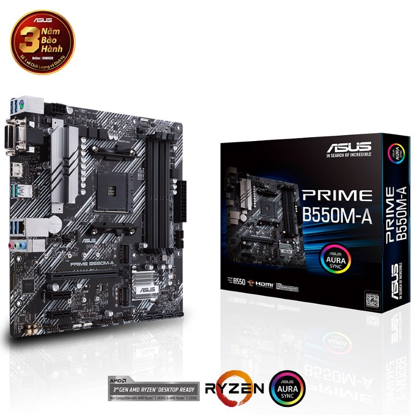 B550M-A Prime ASUS / B550 DDR4 AM4 / M-ATX | Chính hãng