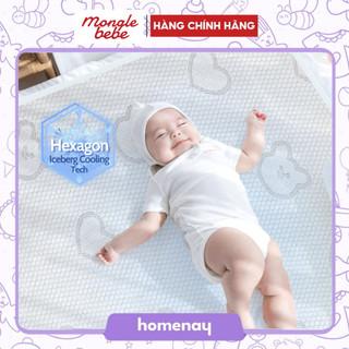 [MỚI] Thảm Điều Hòa Chống Thấm Mongle Bebe Hàn Quốc Airmesh Thoáng Khí Cho Bé Ngủ Ngon