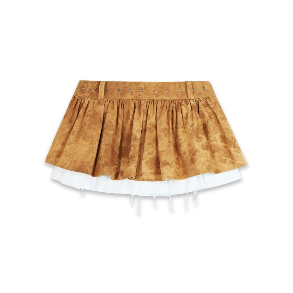VÁY SWE RUSTED LAYER MINI SKIRT - BROWN
