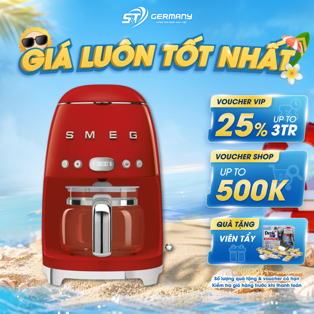 Máy pha cà phê SMEG DCF02RDEU màu đỏ GermanySnT 630001
