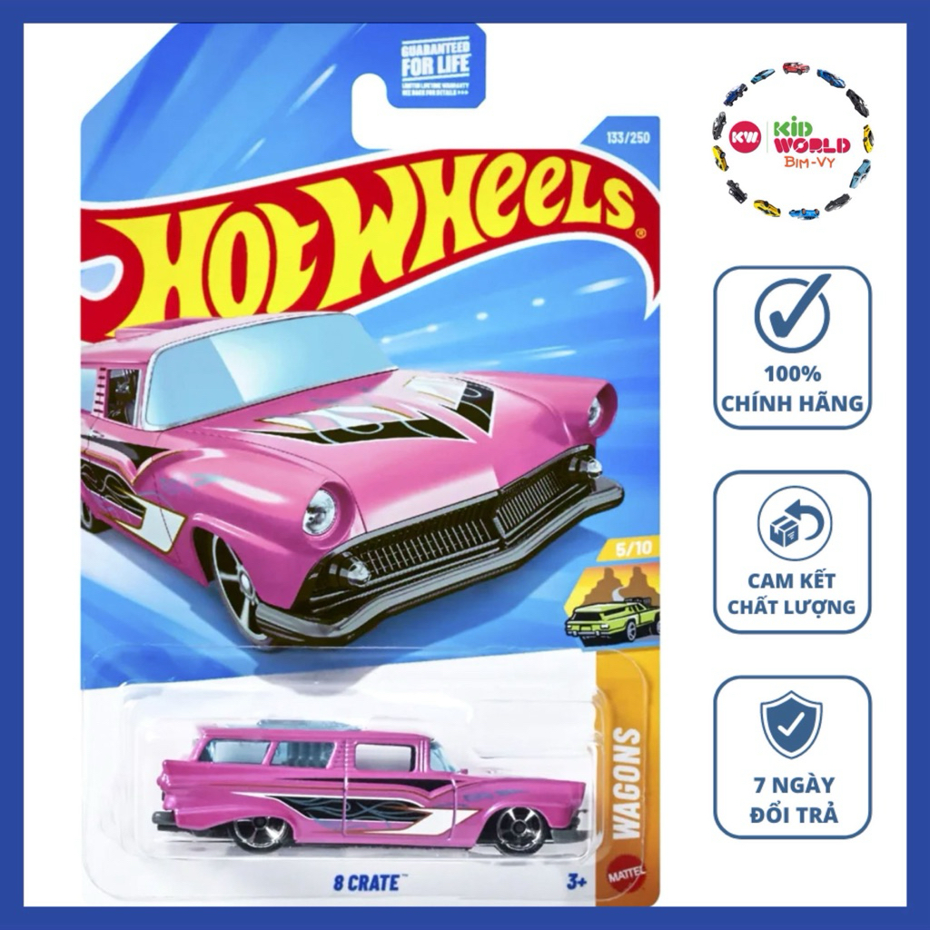 Xe mô hình Hot Wheels basic 8 Crate JJJ86.