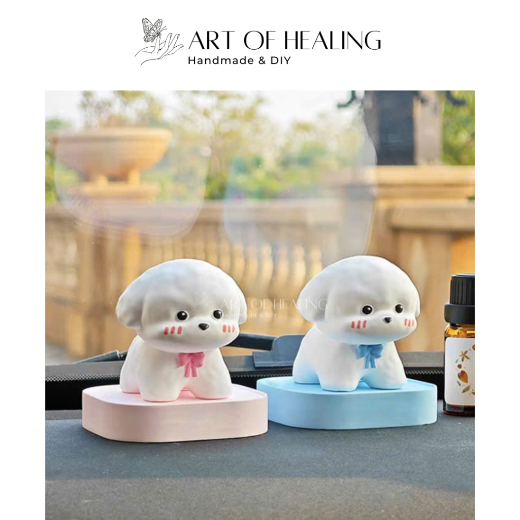 [AOH - Art of Healing] Đá thơm Cún Bichon Frise thơm phòng, ô tô 20/10 20/11 Noel - Handmade & DIY