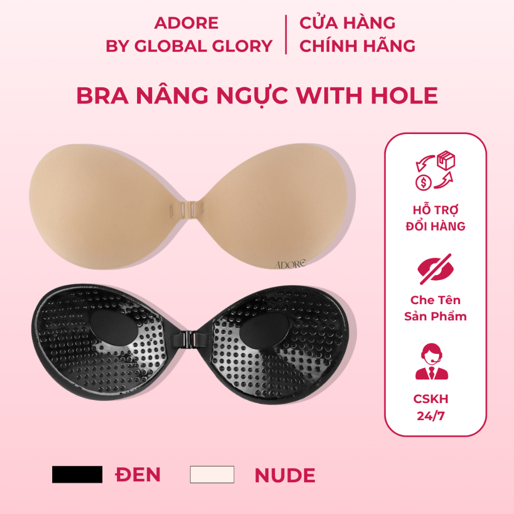 Miếng Dán Ngực Tạo Khe Cài Trước Adore Bra With Hole – Bí Quyết Tự Tin Vòng 1…