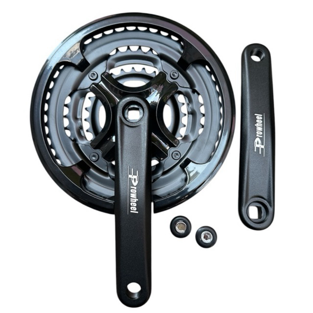 Giò đĩa nhôm Prowheel 3 tầng 48T. Đùi đĩa cốt vuông 3 tầng 28-38-48T. Chuẩn hàng.
